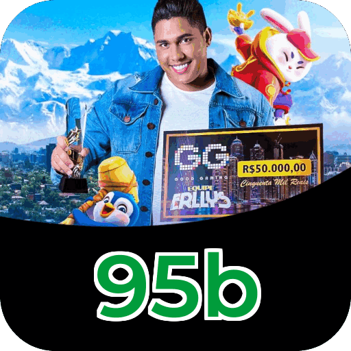 Interface do aplicativo 95b mostrando jogos disponíveis no iOS e Android